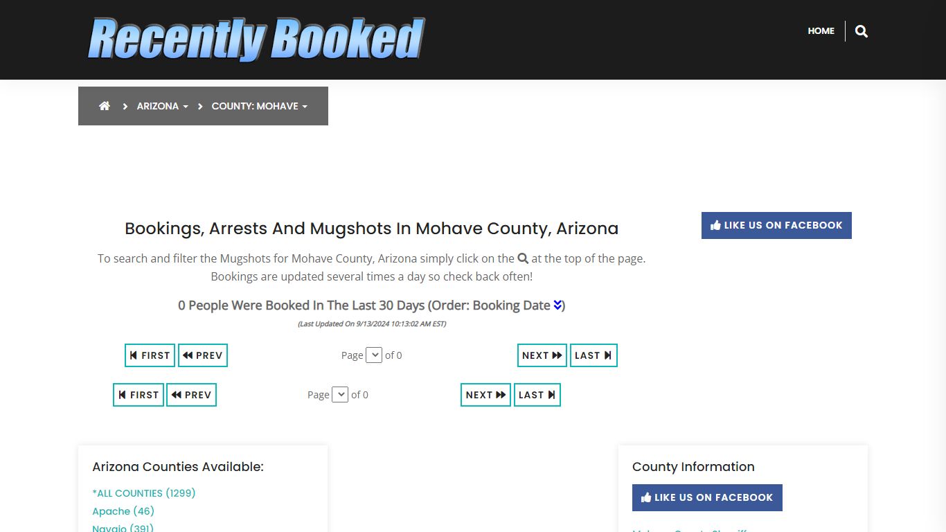 Bookings, Arrests and Mugshots in Mohave County, Arizona - Recently Booked