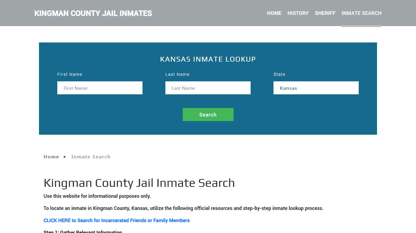 Kingman County, KS Detainee Lookup